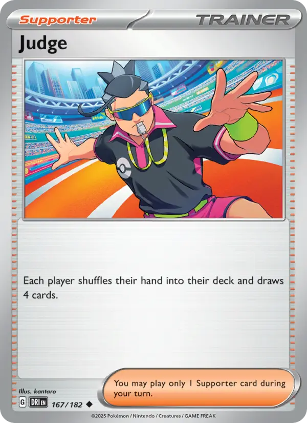 Judge 167 Destined Rivals (SV10) Pokemon Card