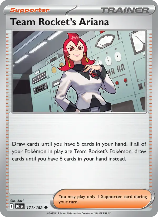 Team Rocket's Ariana 171 Destined Rivals (SV10) Pokemon Card