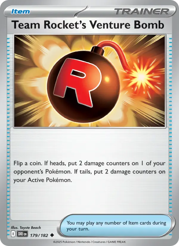 Team Rocket's Venture Bomb 179 Destined Rivals (SV10) Pokemon Card