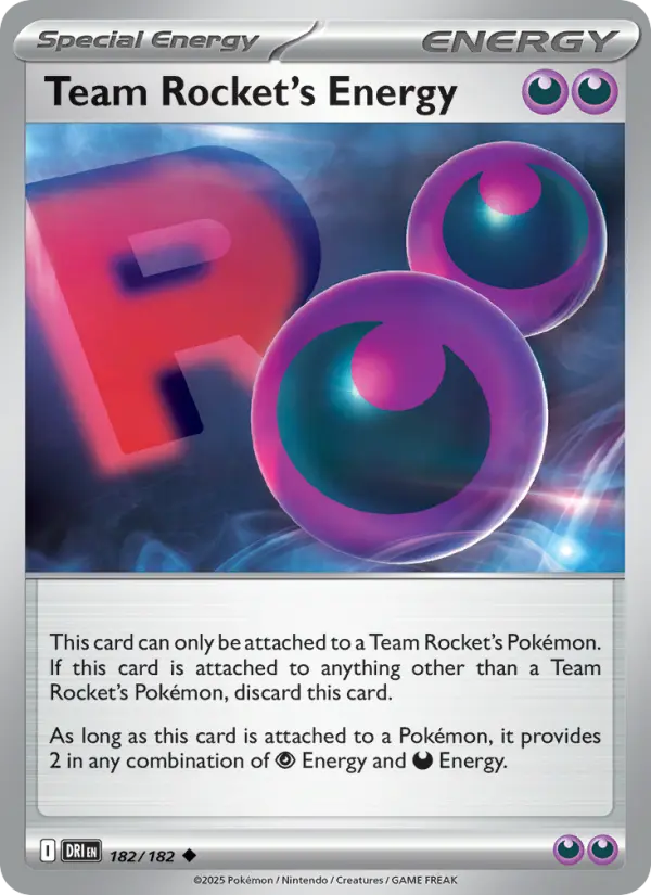Team Rocket's Energy 182 Destined Rivals (SV10) Pokemon Card