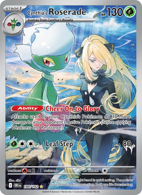 Cynthia's Roserade 184 Destined Rivals (SV10) Pokemon Card