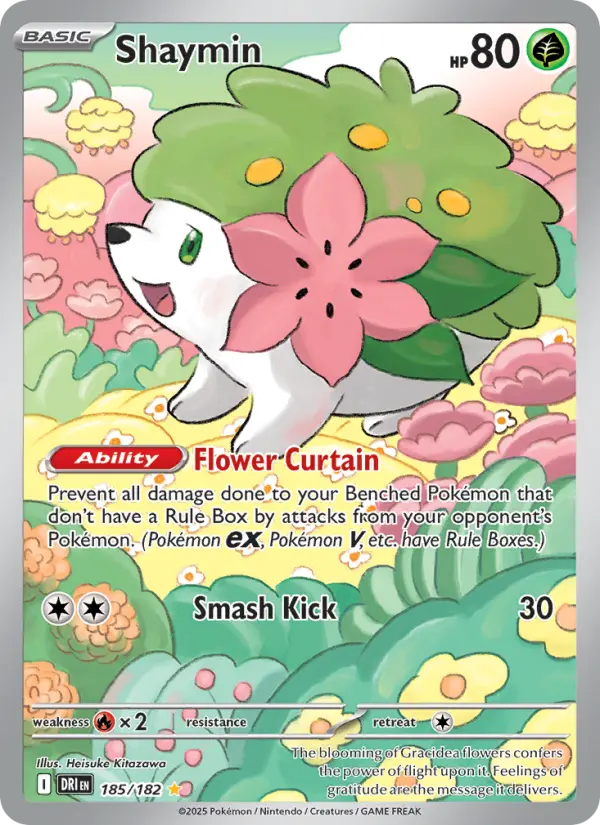 Shaymin 185 Destined Rivals (SV10) Pokemon Card