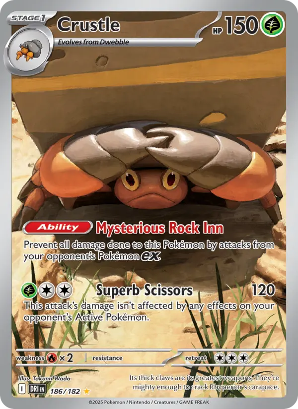 Crustle 186 Destined Rivals (SV10) Pokemon Card