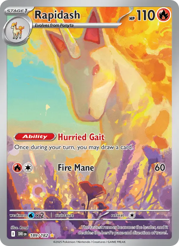 Rapidash 189 Destined Rivals (SV10) Pokemon Card