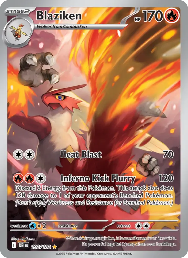 Blaziken 192 Destined Rivals (SV10) Pokemon Card