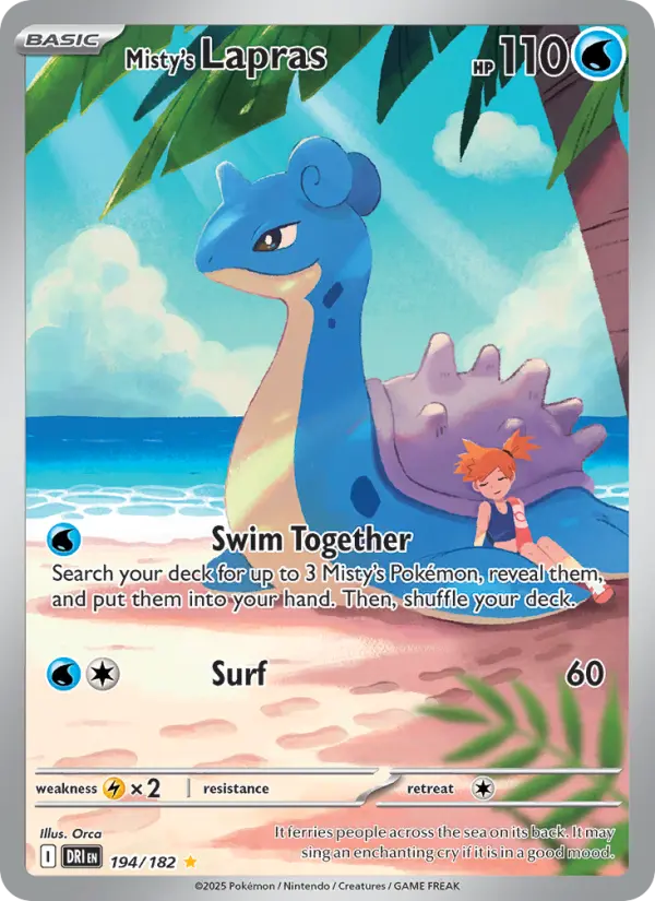 Misty's Lapras 194 Destined Rivals (SV10) Pokemon Card