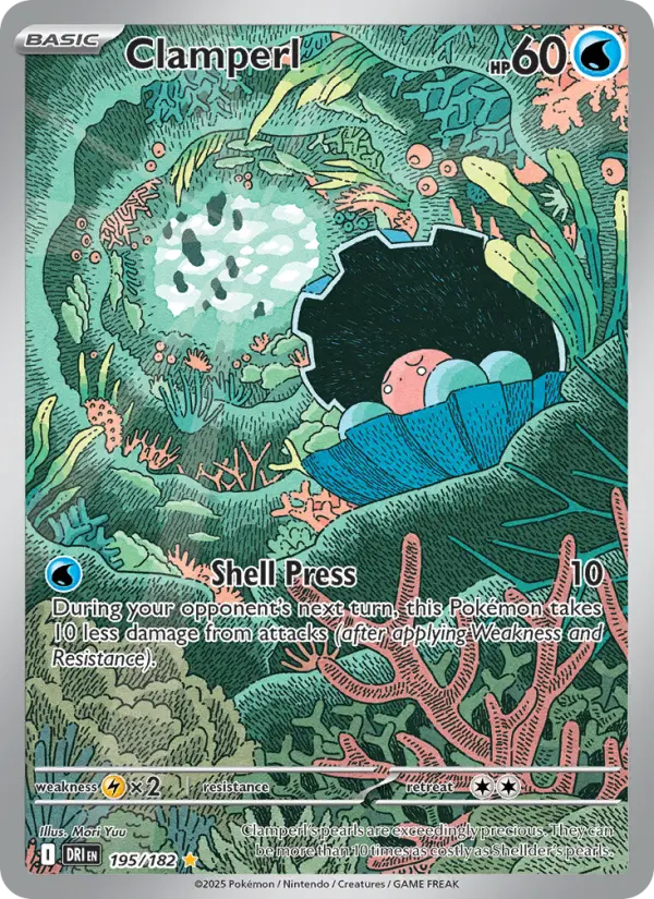Clamperl 195 Destined Rivals (SV10) Pokemon Card