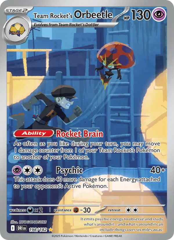 Team Rocket's Orbeetle 198 Destined Rivals (SV10) Pokemon Card
