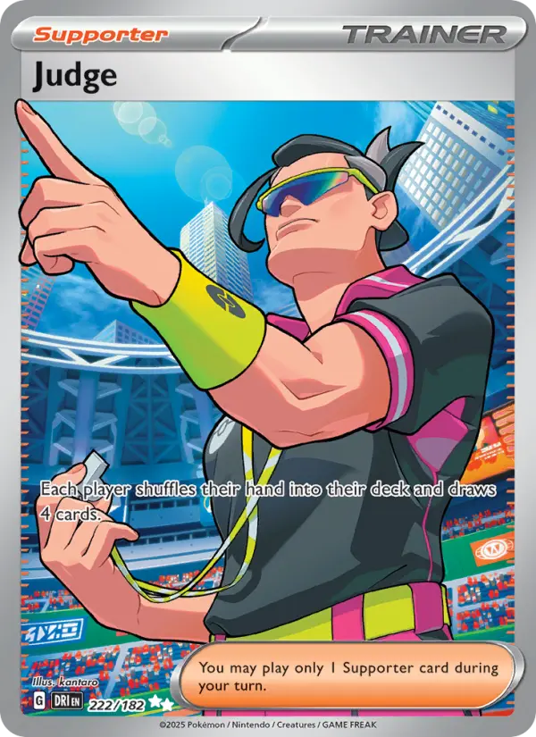 Judge 222 Destined Rivals (SV10) Pokemon Card