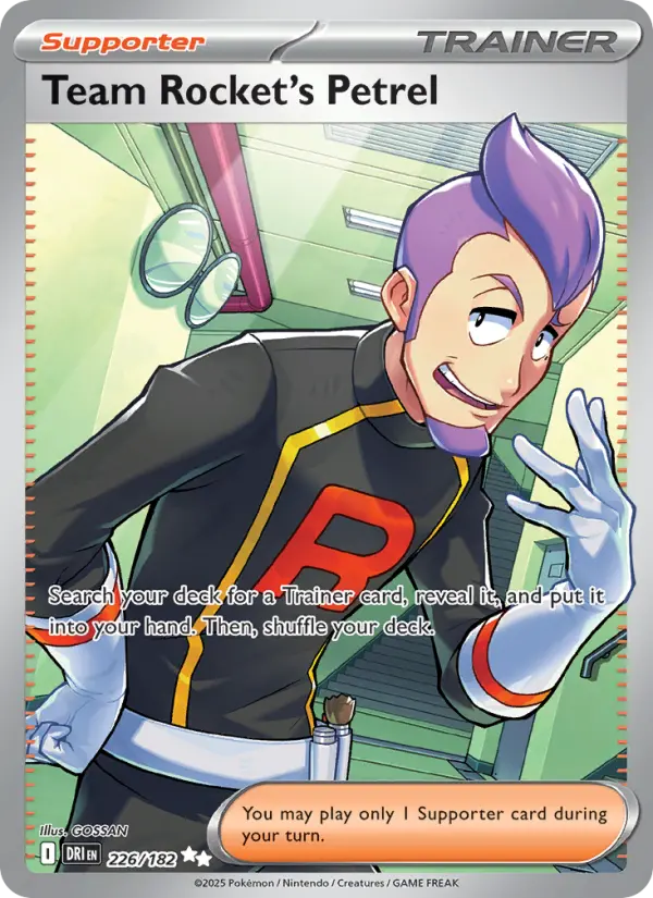 Team Rocket's Petrel 226 Destined Rivals (SV10) Pokemon Card