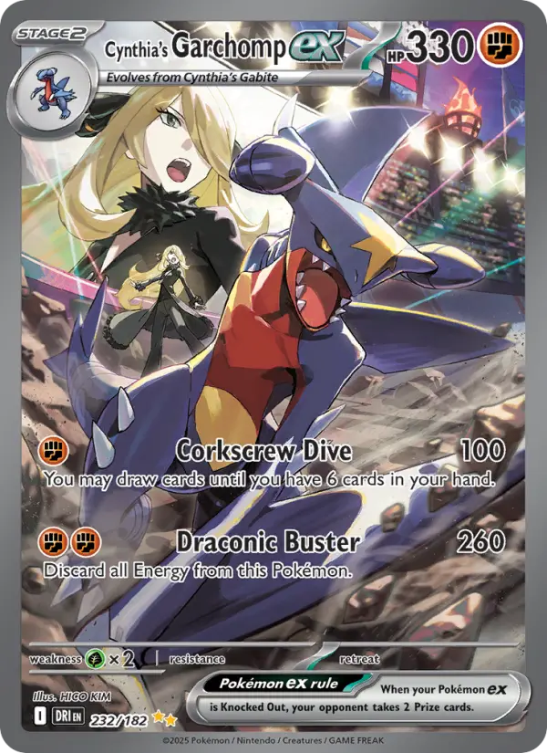 Cynthia's Garchomp ex 232 Destined Rivals (SV10) Pokemon Card