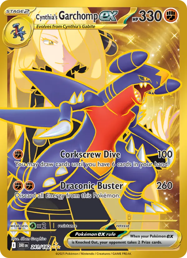 Cynthia's Garchomp ex 241 Destined Rivals (SV10) Pokemon Card