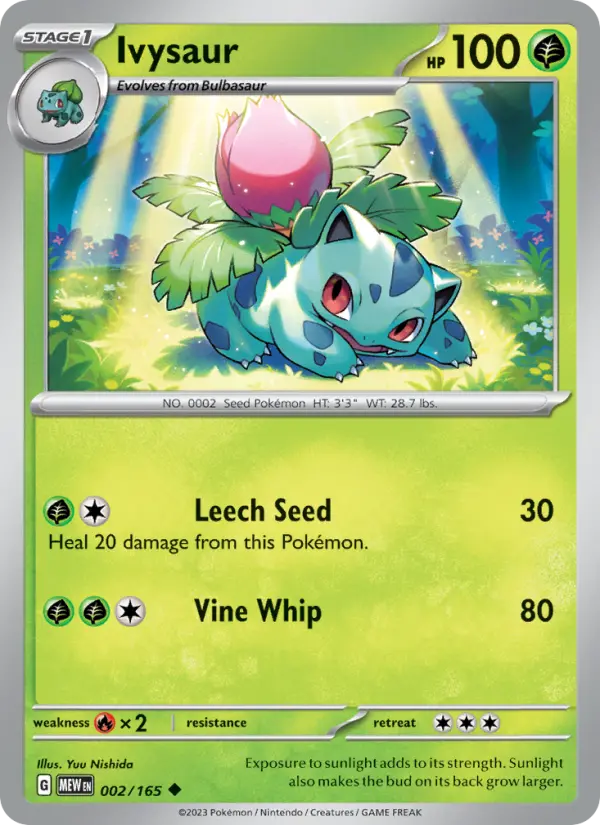 Ivysaur 002 Scarlet & Violet 151 Pokemon Card