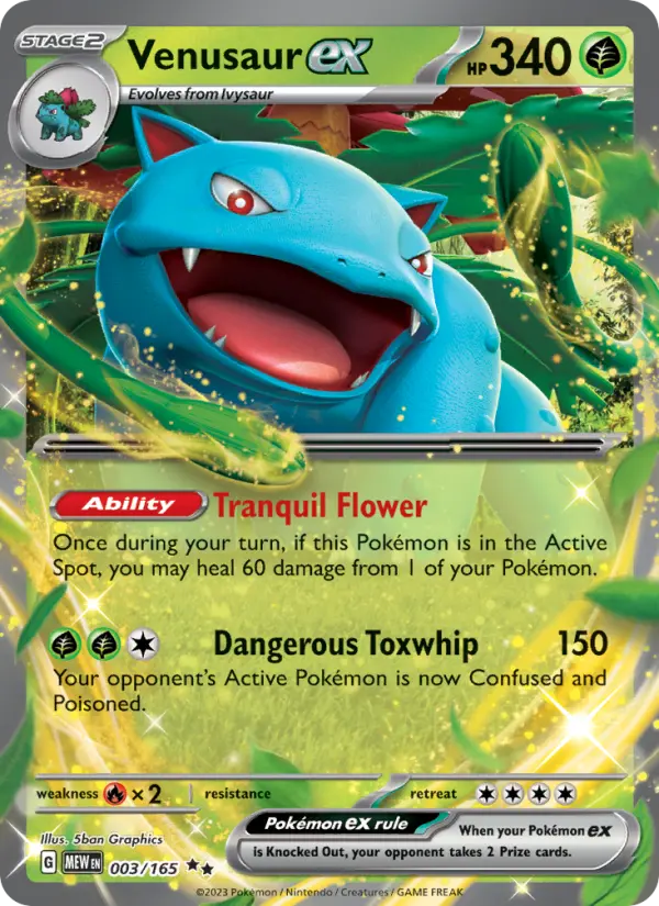 Venusaur ex 003 Scarlet & Violet 151 Pokemon Card