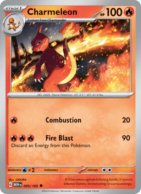 Charmeleon 005 Scarlet & Violet 151 Pokemon Card