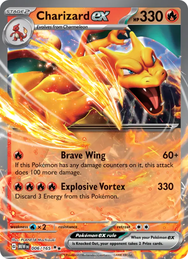 Charizard ex 006 Scarlet & Violet 151 Pokemon Card