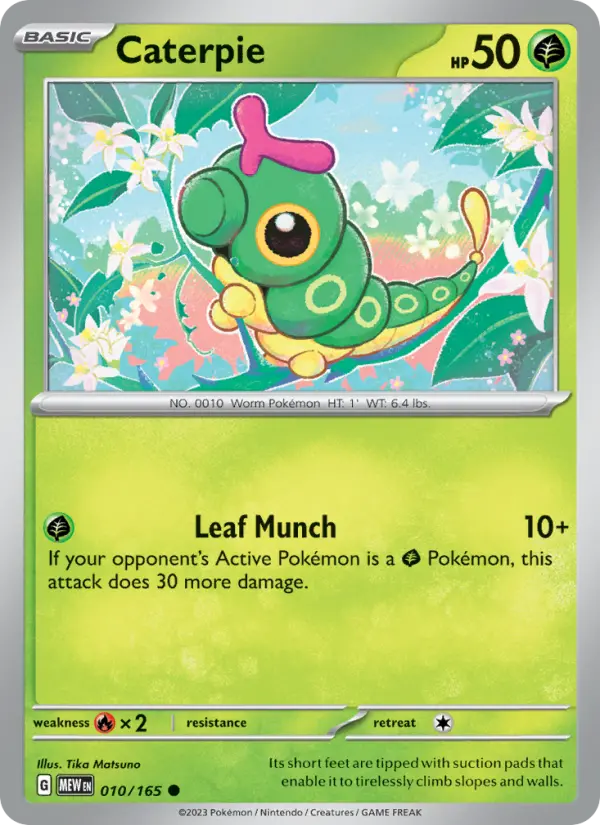 Caterpie 010 Scarlet & Violet 151 Pokemon Card