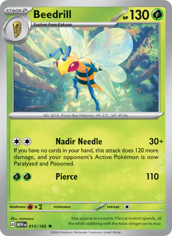 Beedrill 015 Scarlet & Violet 151 Pokemon Card