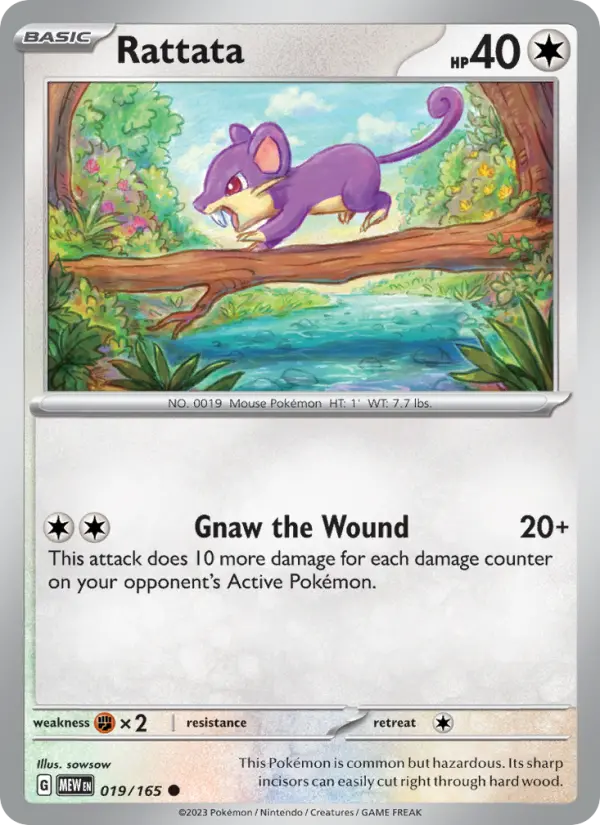 Rattata 019 Scarlet & Violet 151 Pokemon Card