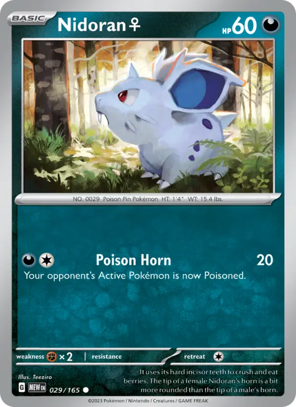 Nidoran♀ 029 Scarlet & Violet 151 Pokemon Card