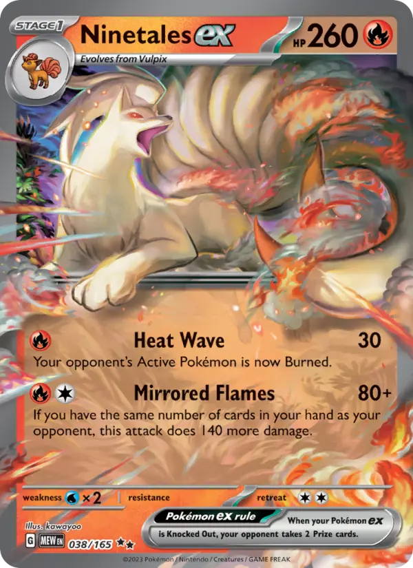 Ninetales ex 038 Scarlet & Violet 151 Pokemon Card