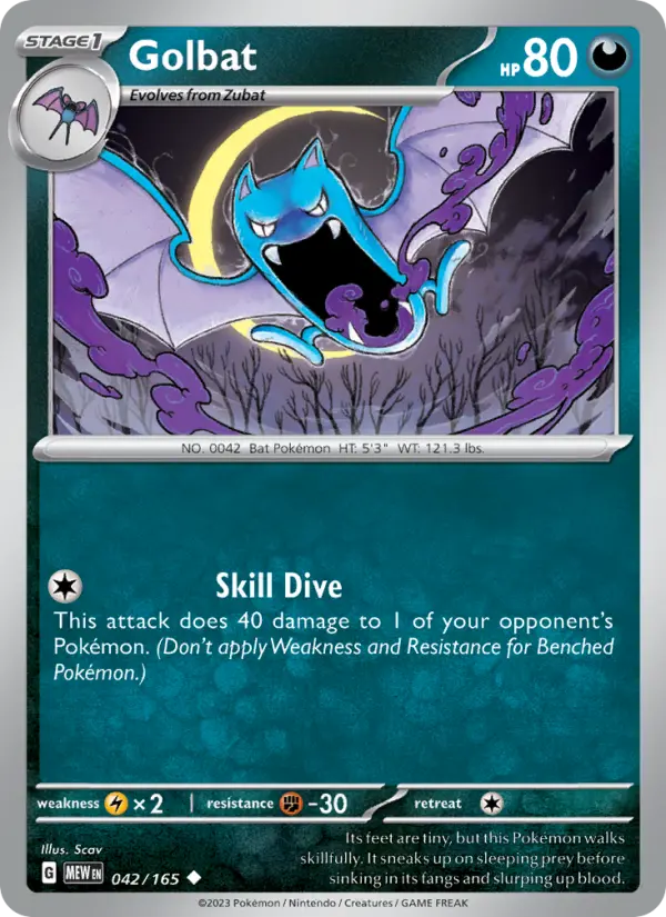 Golbat 042 Scarlet & Violet 151 Pokemon Card