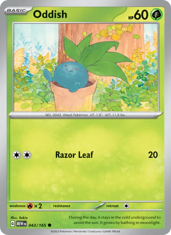 Oddish 043 Scarlet & Violet 151 Pokemon Card