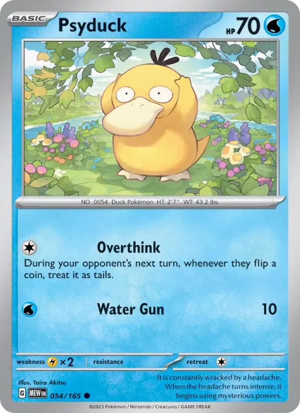 Psyduck 054 Scarlet & Violet 151 Pokemon Card