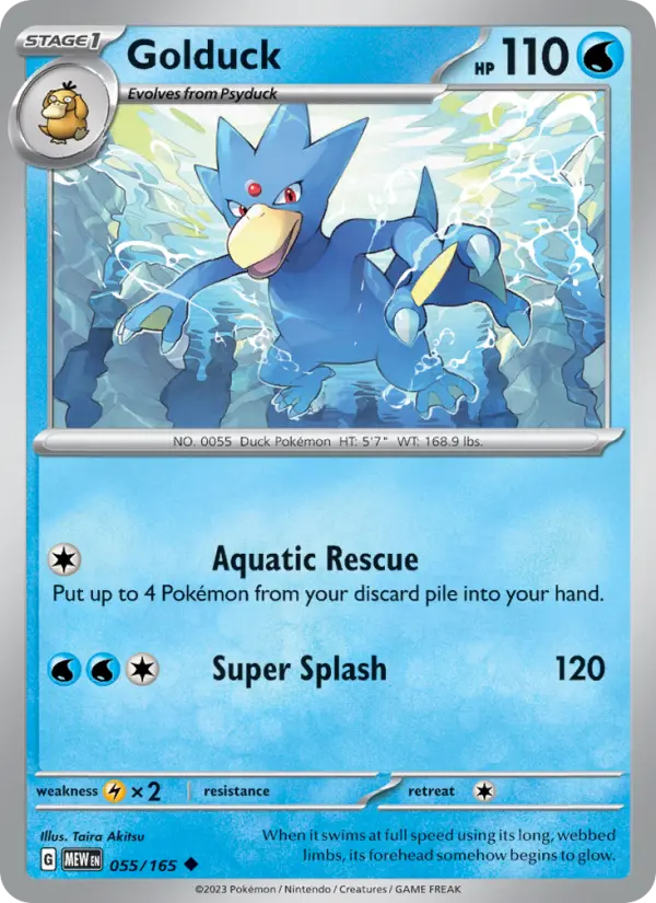 Golduck 055 Scarlet & Violet 151 Pokemon Card