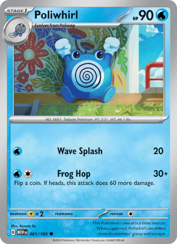 Poliwhirl 061 Scarlet & Violet 151 Pokemon Card