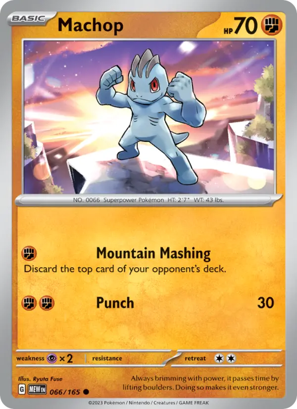 Machop 066 Scarlet & Violet 151 Pokemon Card