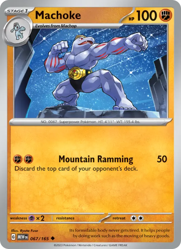 Machoke 067 Scarlet & Violet 151 Pokemon Card