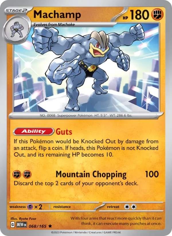 Machamp 068 Scarlet & Violet 151 Pokemon Card
