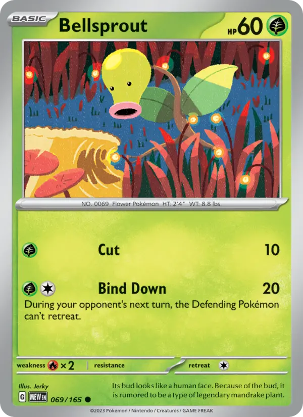 Bellsprout 069 Scarlet & Violet 151 Pokemon Card