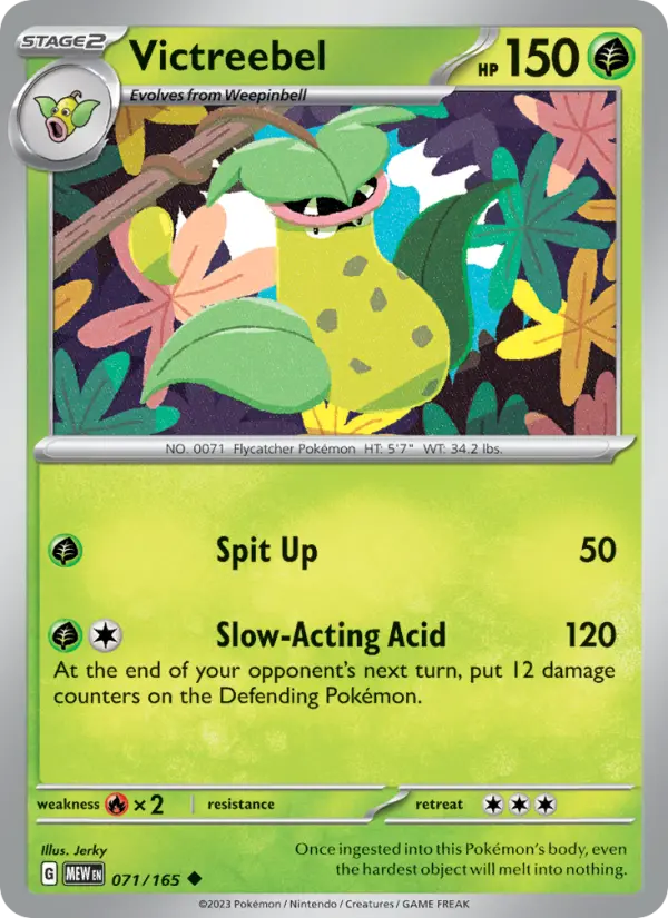 Victreebel 071 Scarlet & Violet 151 Pokemon Card