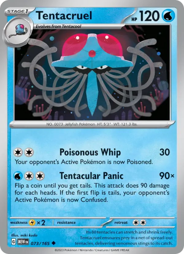 Tentacruel 073 Scarlet & Violet 151 Pokemon Card
