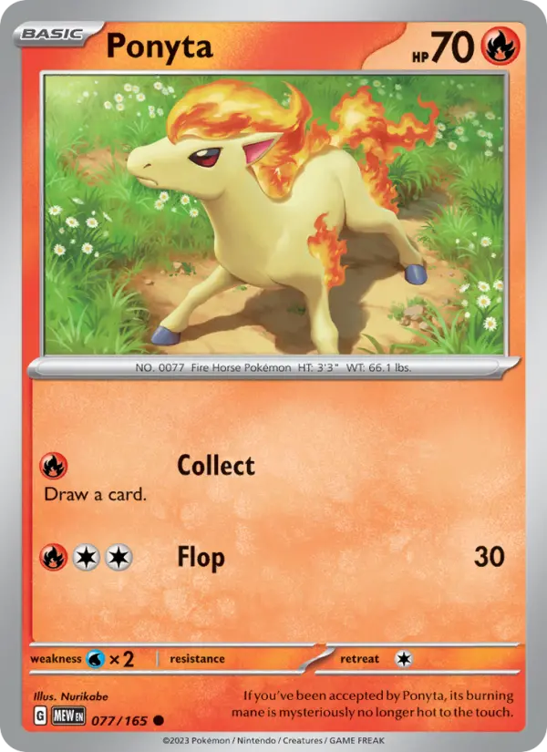 Ponyta 077 Scarlet & Violet 151 Pokemon Card