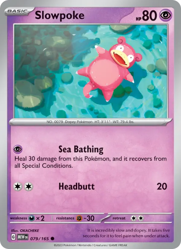 Slowpoke 079 Scarlet & Violet 151 Pokemon Card