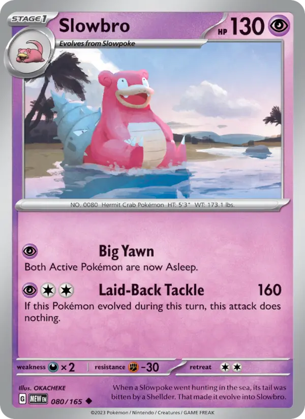 Slowbro 080 Scarlet & Violet 151 Pokemon Card