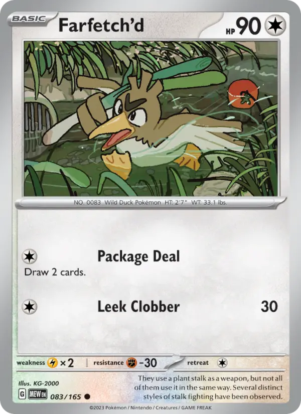 Farfetch'd 083 Scarlet & Violet 151 Pokemon Card