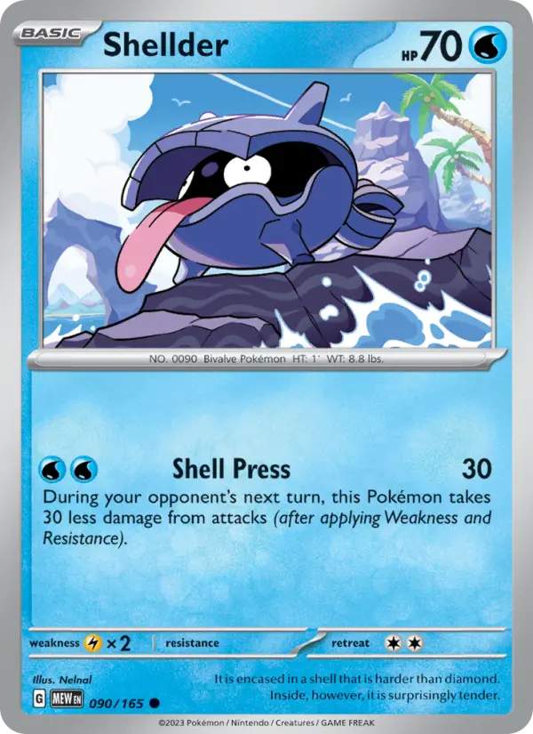 Shellder 090 Scarlet & Violet 151 Pokemon Card