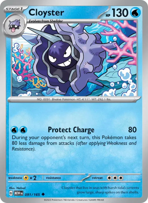 Cloyster 091 Scarlet & Violet 151 Pokemon Card