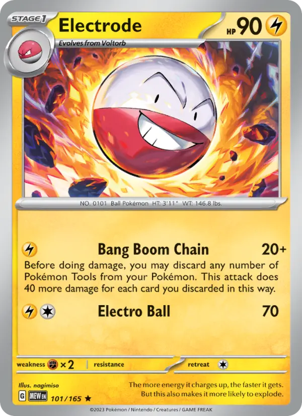 Electrode 101 Scarlet & Violet 151 Pokemon Card