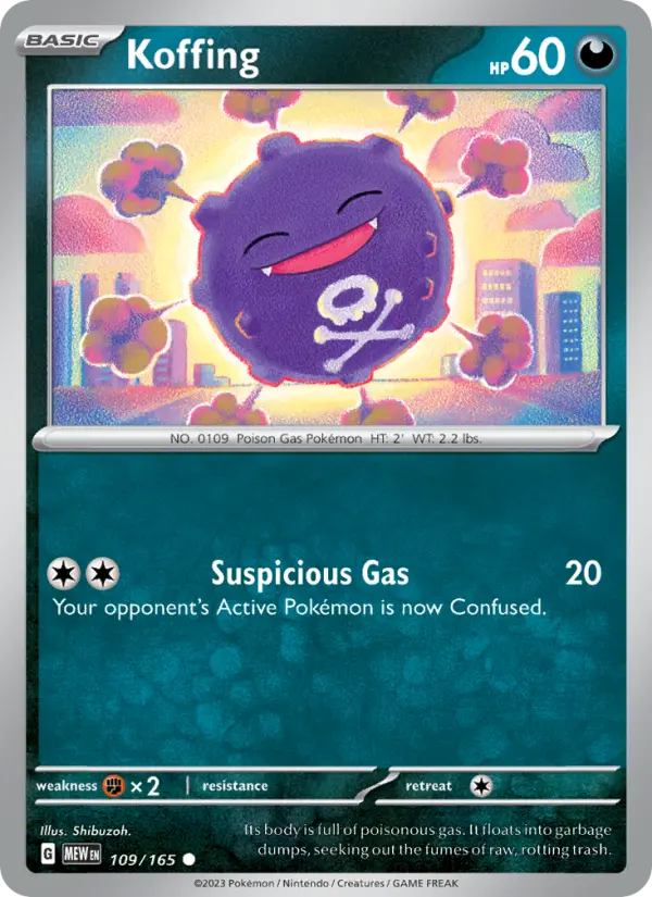 Koffing 109 Scarlet & Violet 151 Pokemon Card