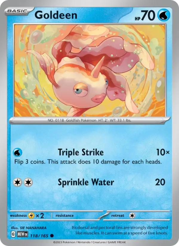 Goldeen 118 Scarlet & Violet 151 Pokemon Card