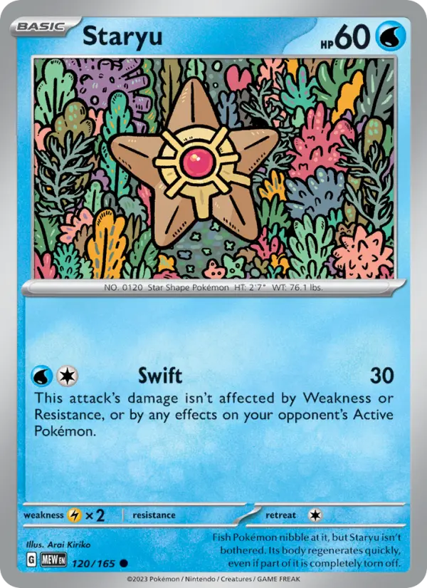 Staryu 120 Scarlet & Violet 151 Pokemon Card