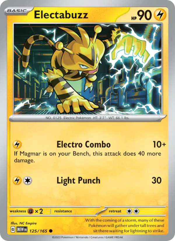 Electabuzz 125 Scarlet & Violet 151 Pokemon Card