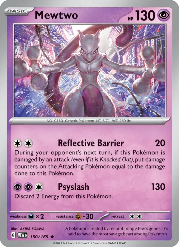 Mewtwo 150 Scarlet & Violet 151 Pokemon Card