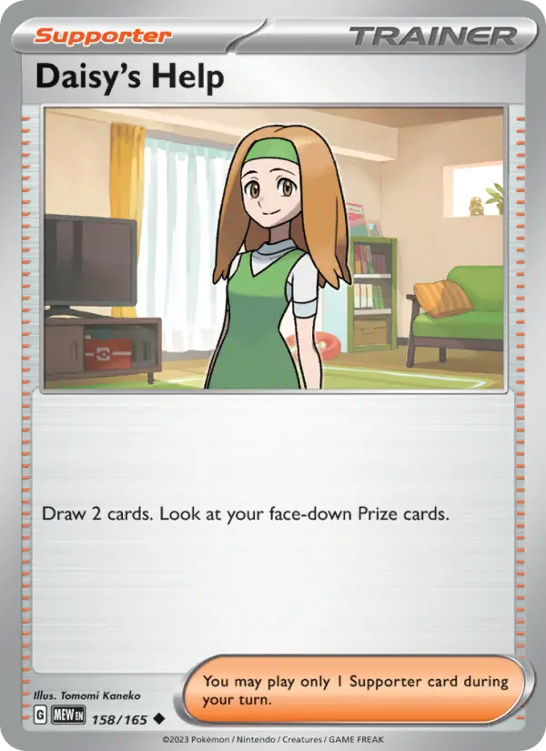 Daisy's Help 158 Scarlet & Violet 151 Pokemon Card