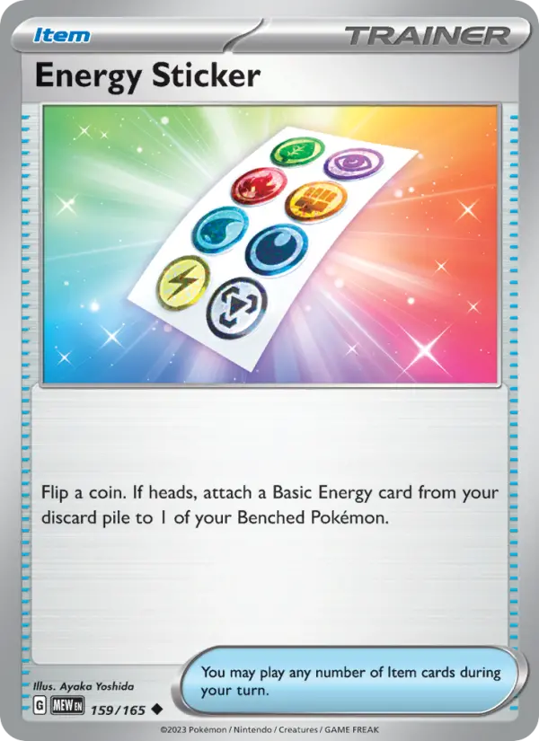 Energy Sticker 159 Scarlet & Violet 151 Pokemon Card